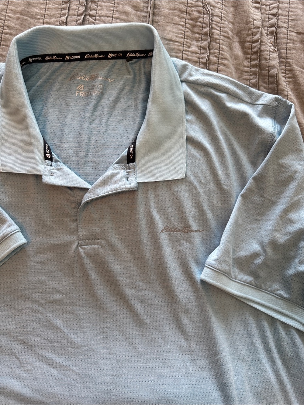 Eddie Bauer Pale Blue Performance Polo
